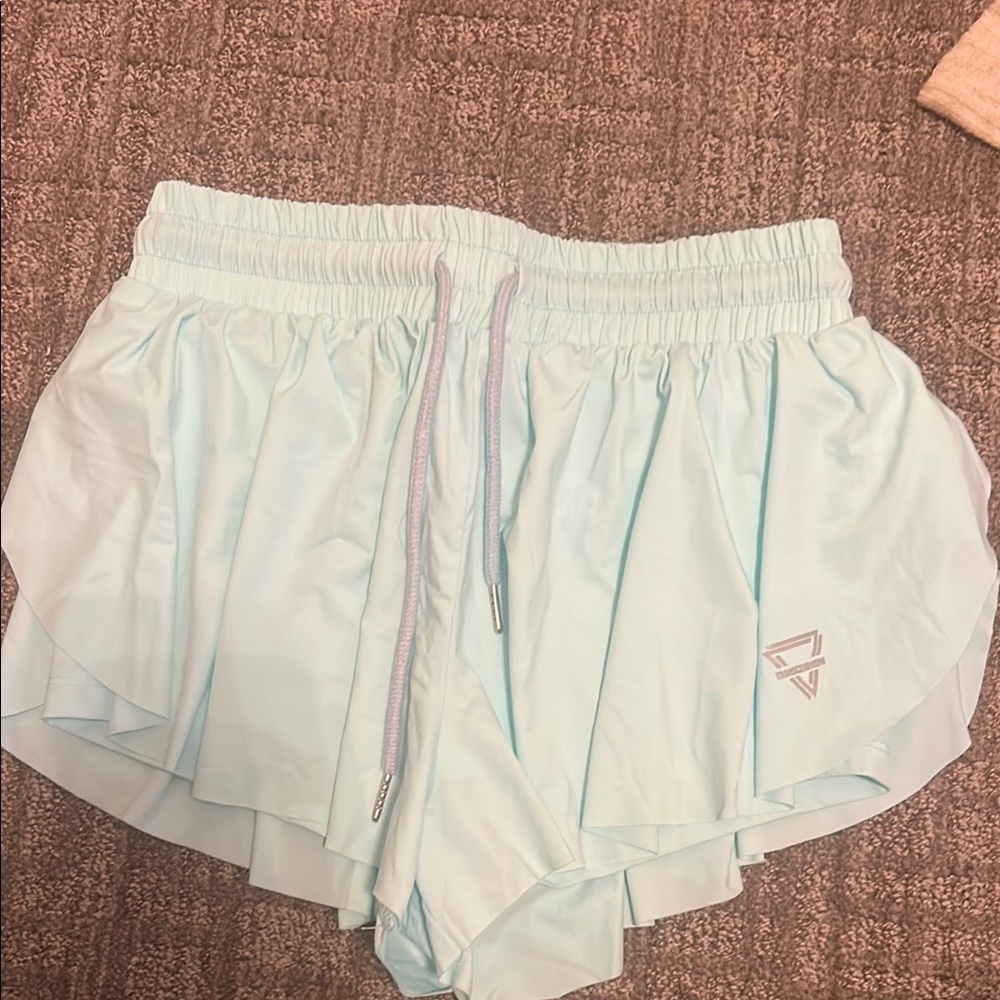 Women's Light Blue Athletic Shorts